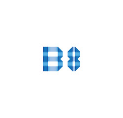 b8 initial simple modern blue 