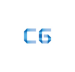 cg initial simple modern blue 