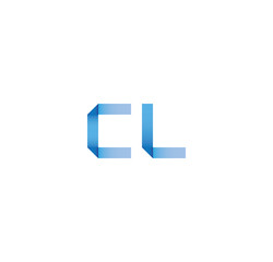 cl initial simple modern blue 