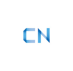 cn initial simple modern blue 