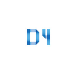 d4 initial simple modern blue 
