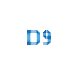 d9 initial simple modern blue 