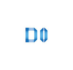 d0 initial simple modern blue 
