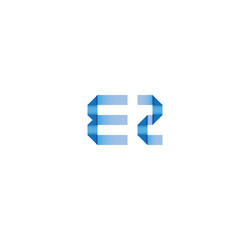 e2 initial simple modern blue 