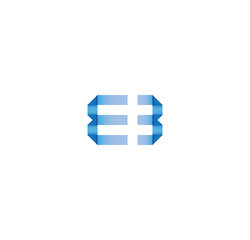e3 initial simple modern blue 