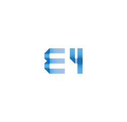 e4 initial simple modern blue 