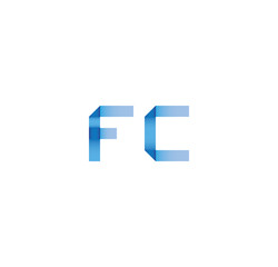 Fototapeta premium fc initial simple modern blue 