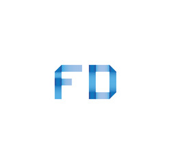 fd initial simple modern blue 