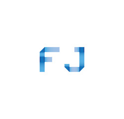fj initial simple modern blue 