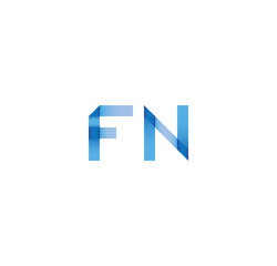 fn initial simple modern blue 