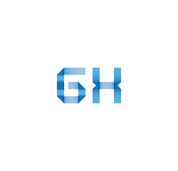 gx initial simple modern blue 