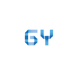 gy initial simple modern blue 