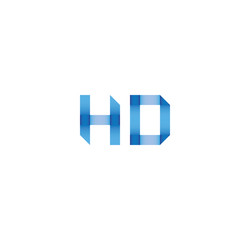 hd initial simple modern blue 