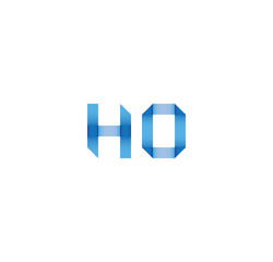 ho initial simple modern blue 