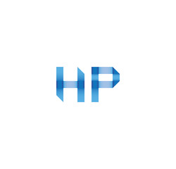 hp initial simple modern blue 
