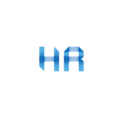 hr initial simple modern blue 
