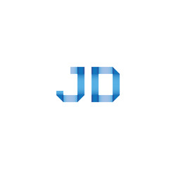jd initial simple modern blue 