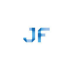 jf initial simple modern blue 