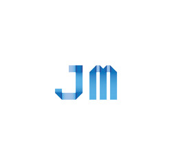 jm initial simple modern blue 