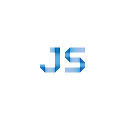 Obraz premium js initial simple modern blue 