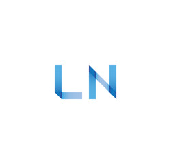 ln initial simple modern blue 