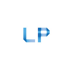 lp initial simple modern blue 