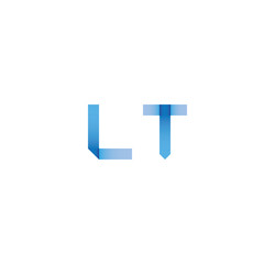 lt initial simple modern blue 