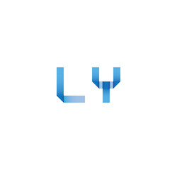 ly initial simple modern blue 