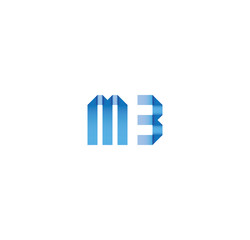 m3 initial simple modern blue 