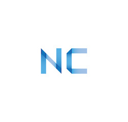 nc initial simple modern blue 