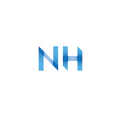 nh initial simple modern blue 