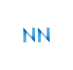 nn initial simple modern blue 