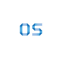 os initial simple modern blue 