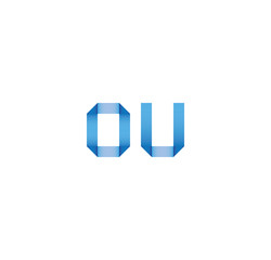 ou initial simple modern blue 