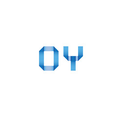 oy initial simple modern blue 