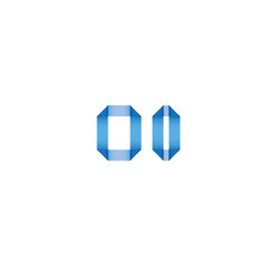 o0 initial simple modern blue 