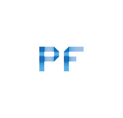 pf initial simple modern blue 