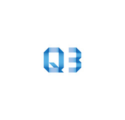 q3 initial simple modern blue 