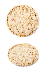 Round diet rice cracker isolated
