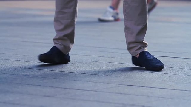 Close up of the feet in dancing