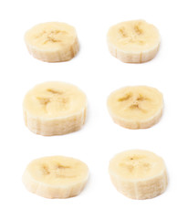 Banana slice isolated