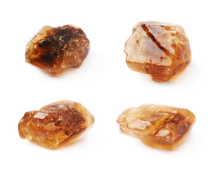 Single rock sugar crystal isolated