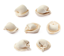 Single frozen dumpling isolated