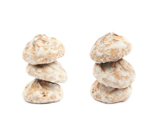 Russian gingerbread cookie isolated