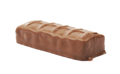Caramel chocolate bar isolated