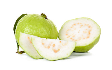 Guava fruit isolated on the white background