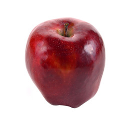 Apple red isolated on white background.