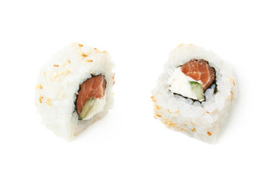 Philadelphia maki sushi isolated
