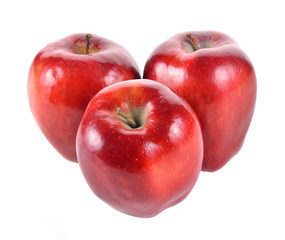 Fototapeta na wymiar Apple red isolated on white background.