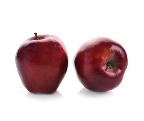 Apple red isolated on white background.
